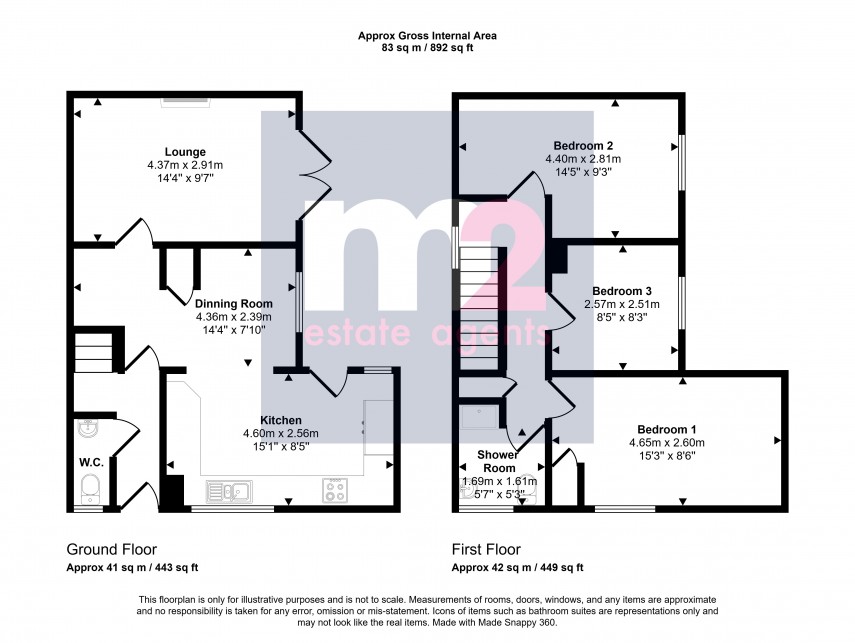 Floorplan for Rogerstone, Newport