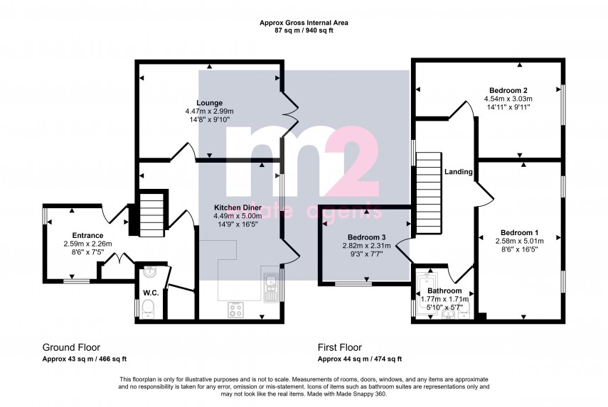 Floorplan for Rogerstone, Newport