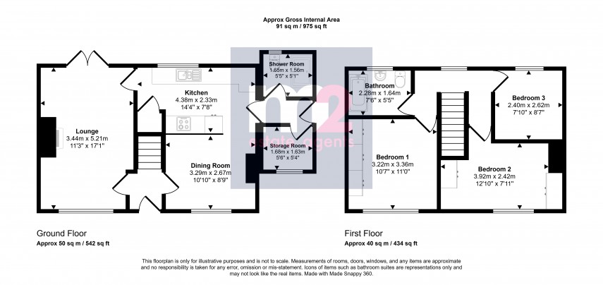 Floorplan for The Bryn, Abergavenny, Monmouthshire