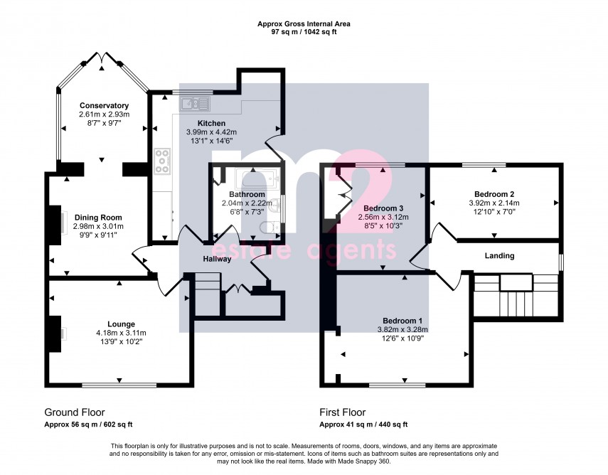 Floorplan for Monkswood, Usk, Monmouthshire