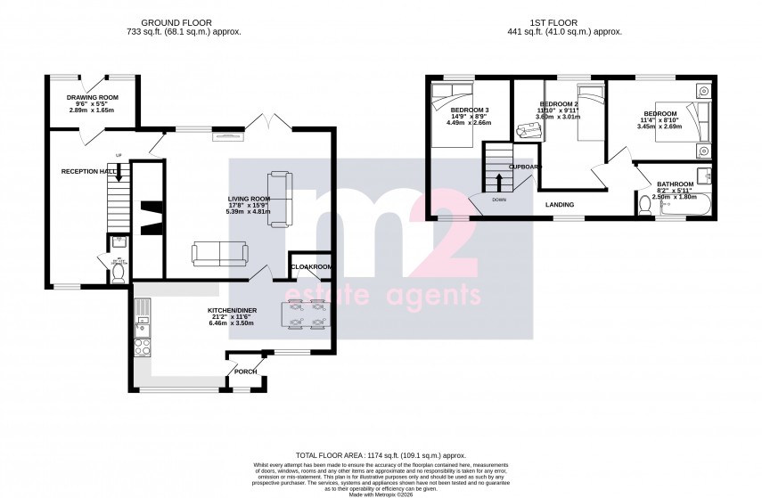 Floorplan for Gilwern, Abergavenny, Monmouthshire