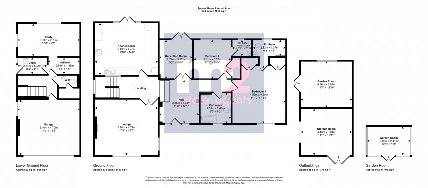 Floorplan for Castle Oak, Usk, Monmouthshire