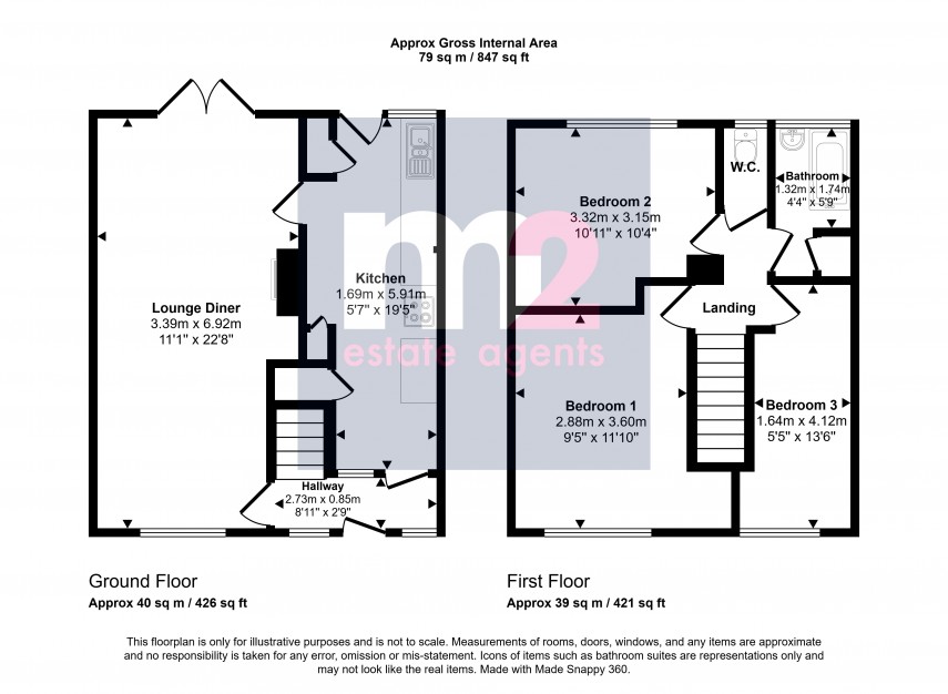Floorplan for Bettws, Newport