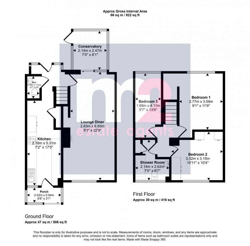 Floorplan for Bettws, Newport