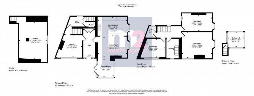 Floorplan for Severn Terrace, Newport