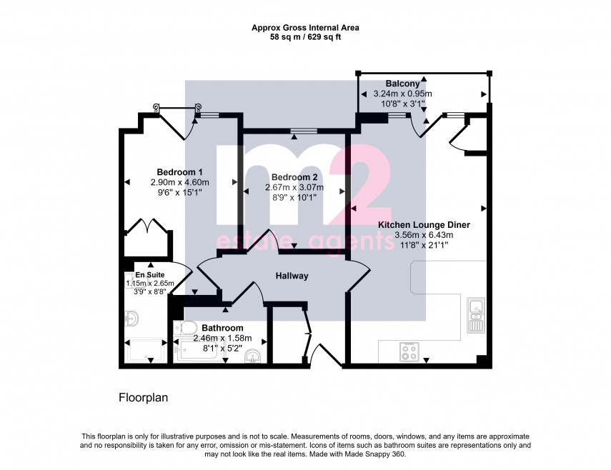 Floorplan for Edwardian Mews, Newport