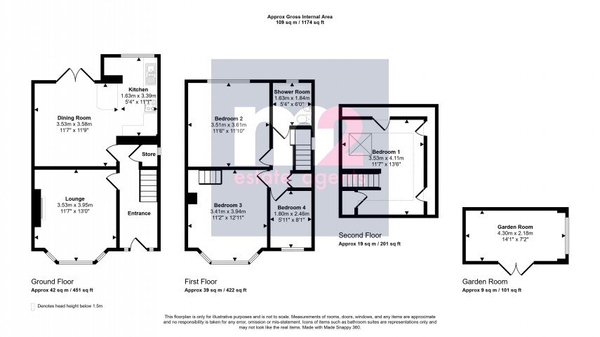 Floorplan for Cardiff Road, Newport