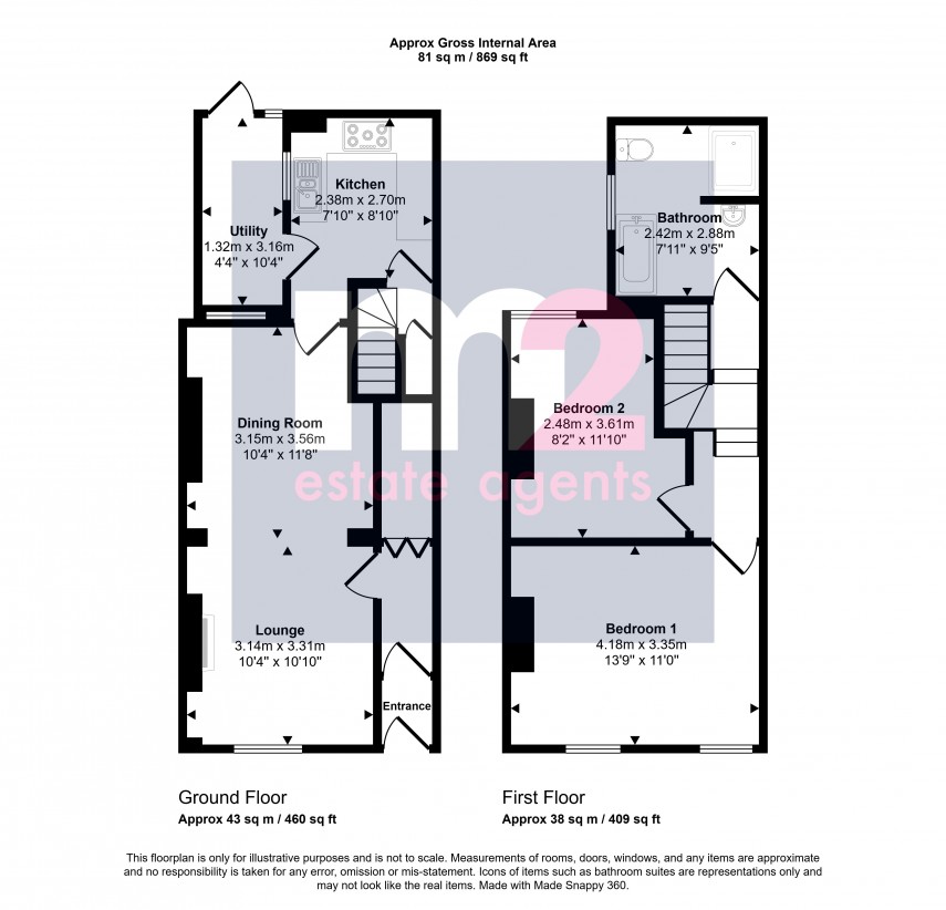 Floorplan for Locke Street, Newport