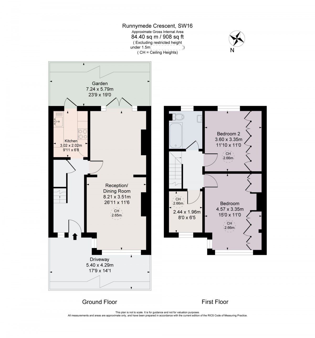 Floorplan for Runnymede Crescent, London, SW16