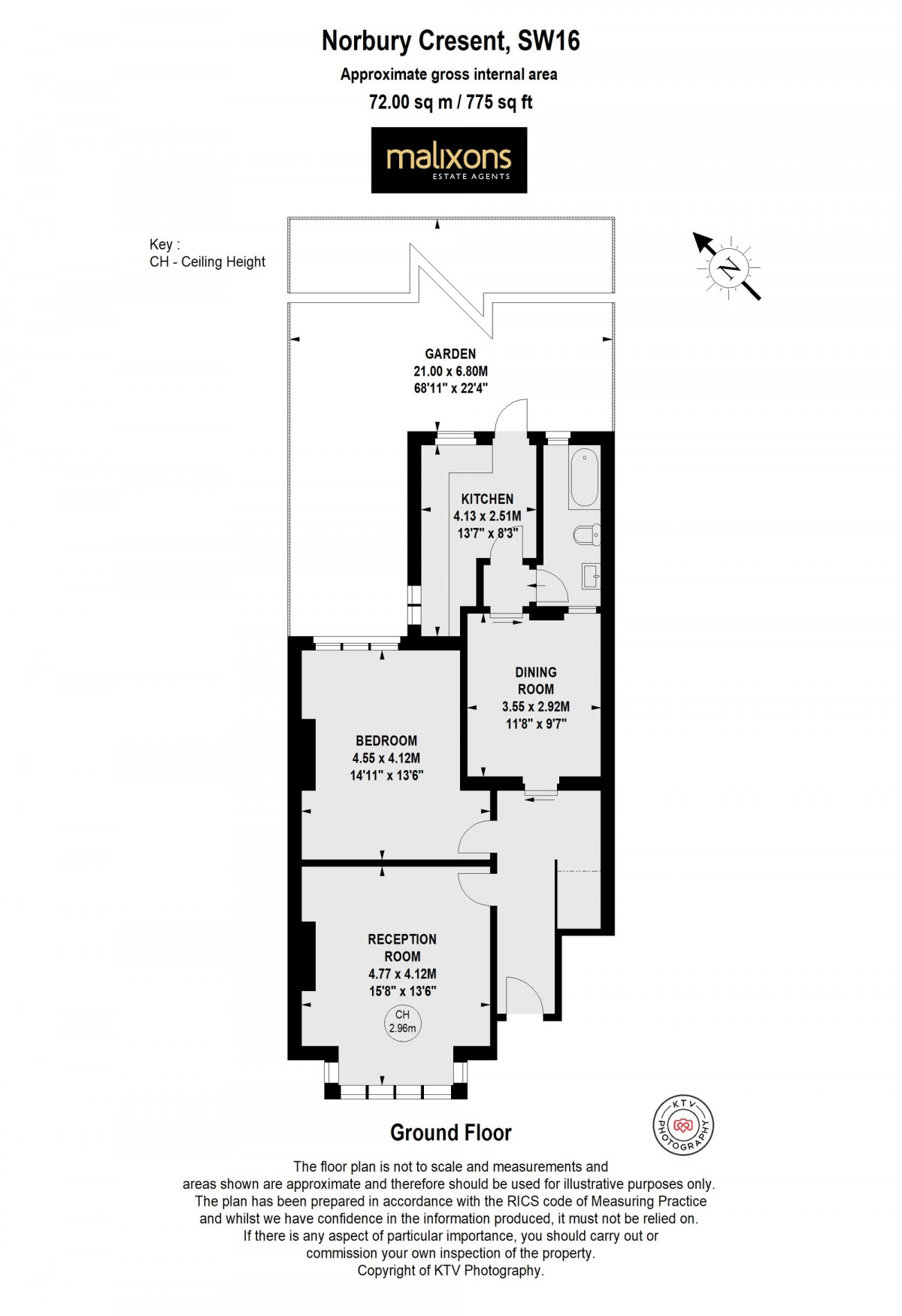 Floorplan for Norbury Crescent, London, SW16