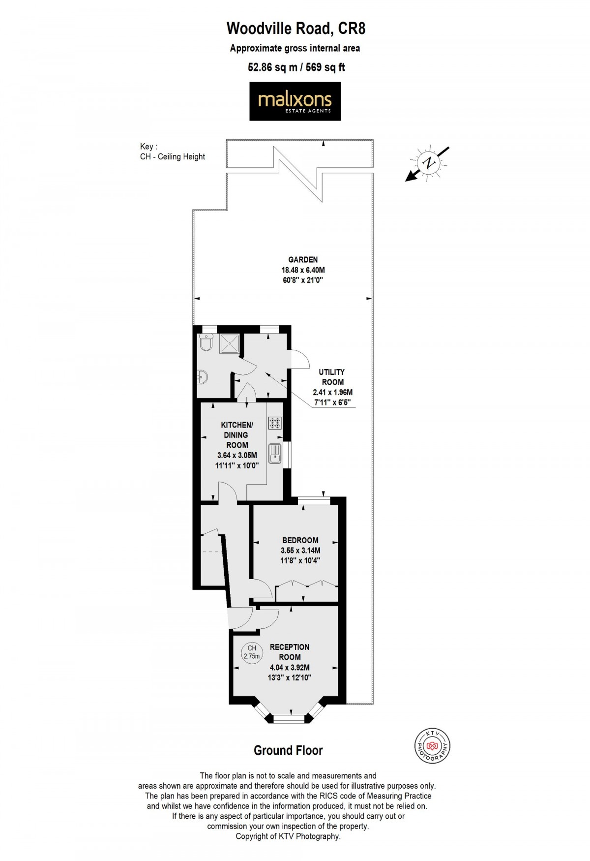 Floorplan for Woodville Road, Thornton Heath, CR7