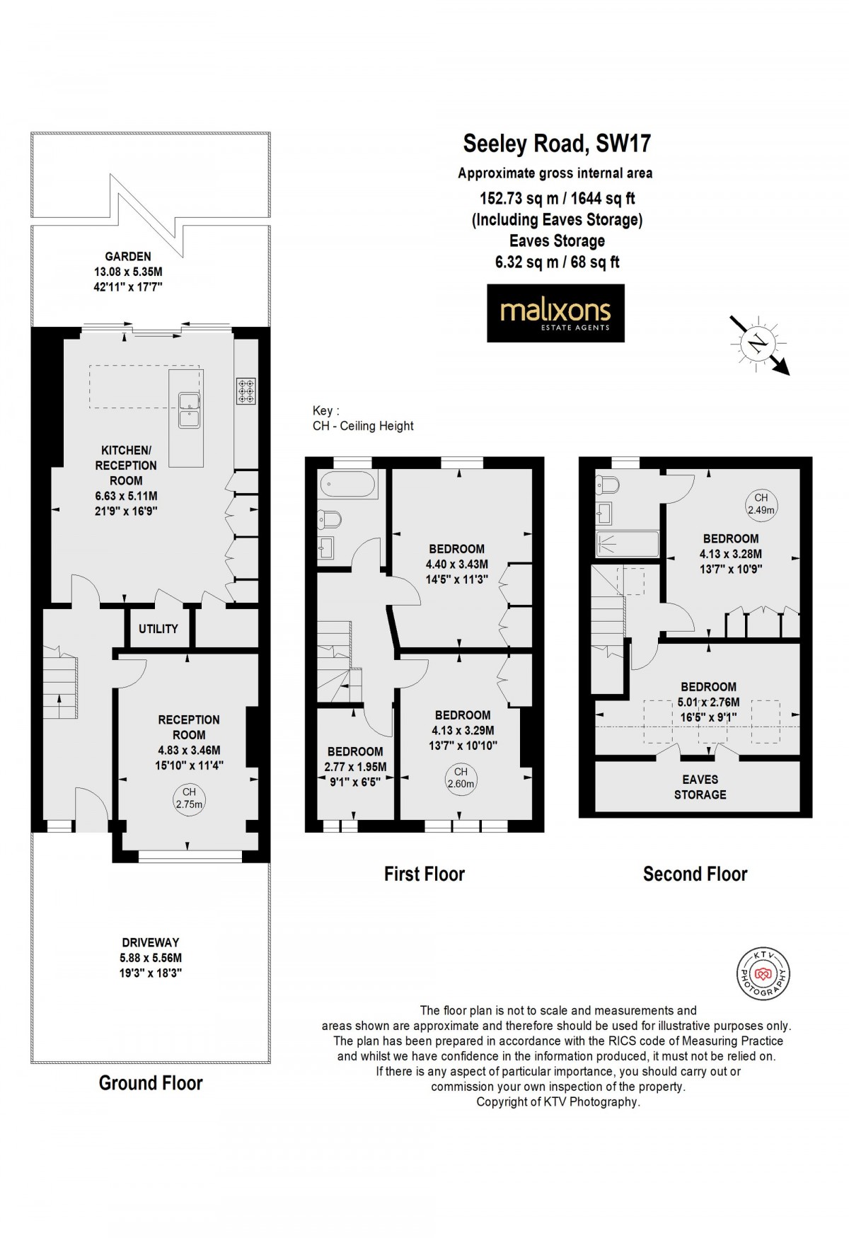 Floorplan for Seely Road, London, SW17