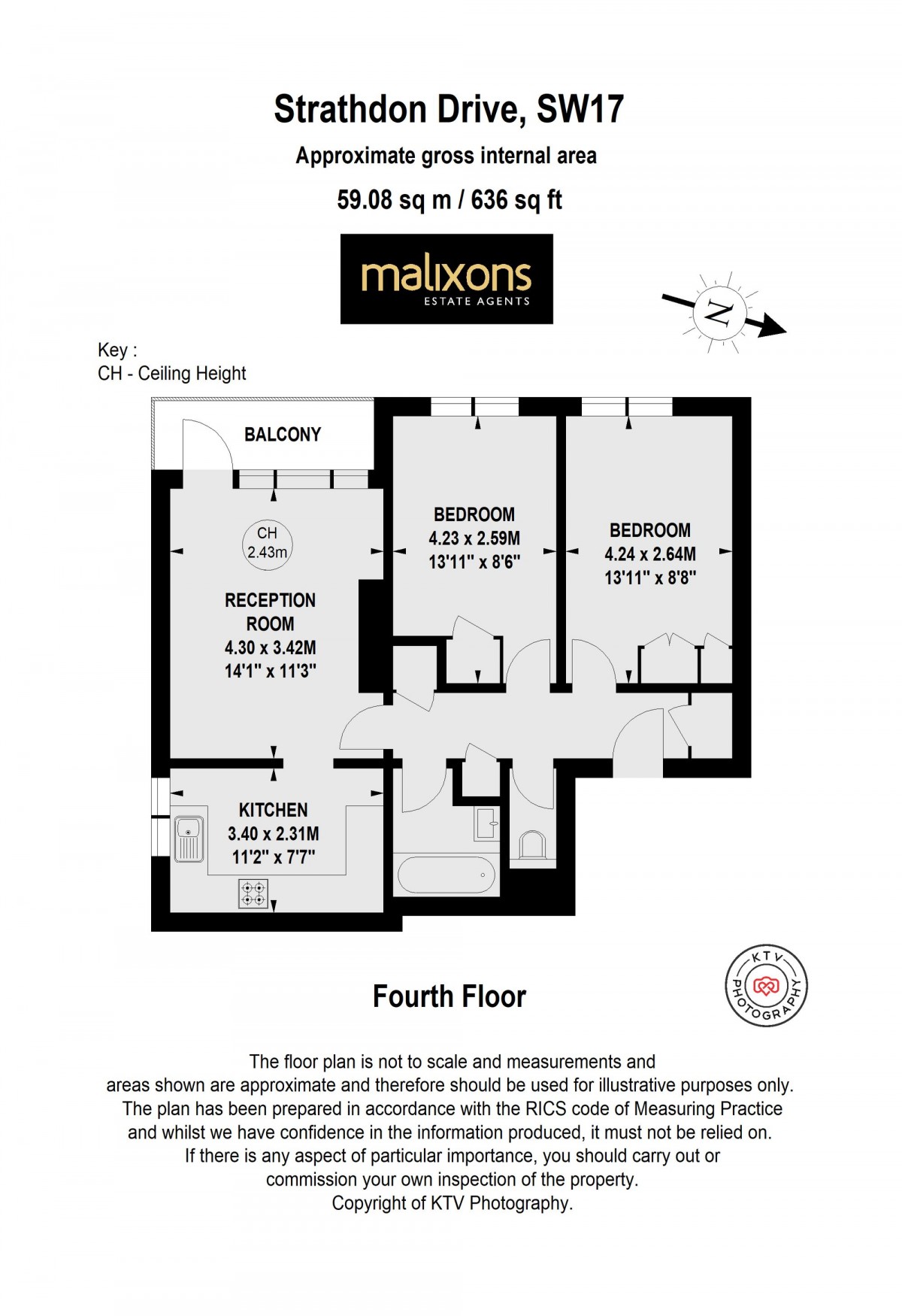 Floorplan for Strathdon Drive, London, SW17
