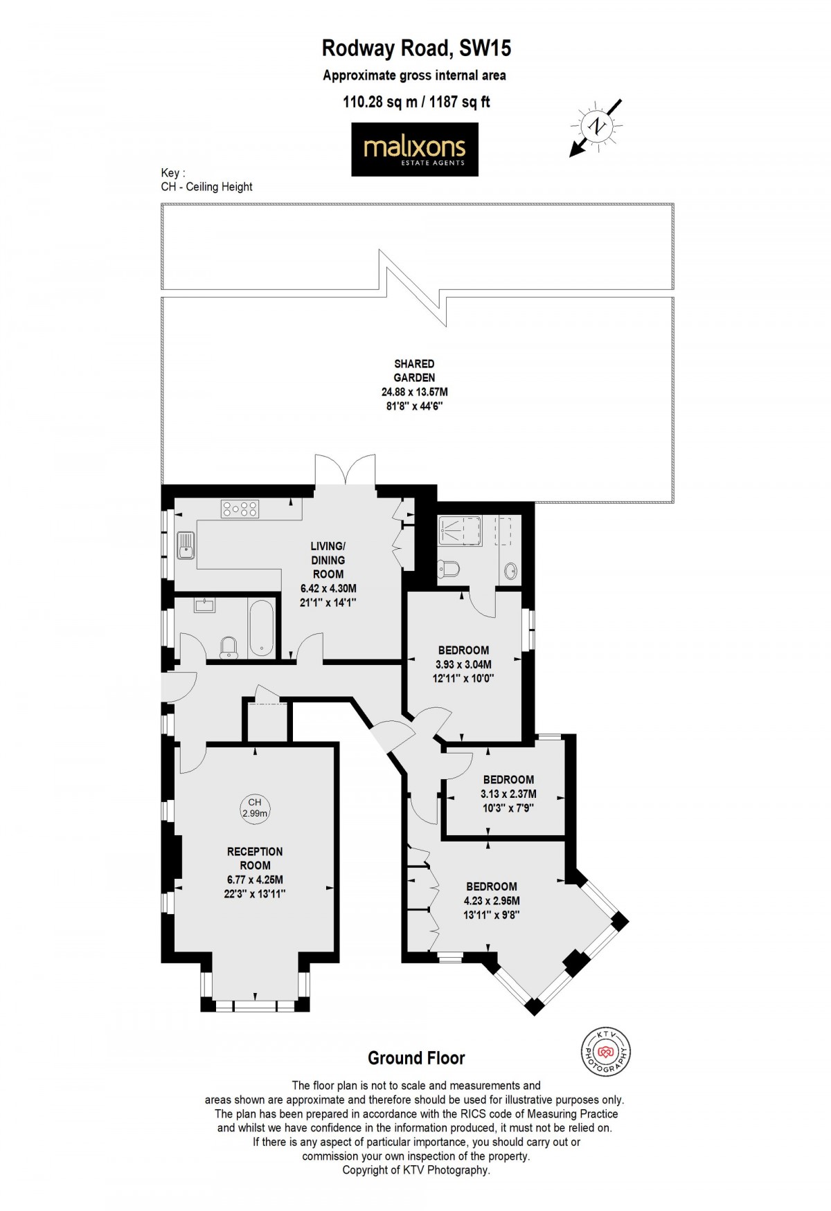 Floorplan for Rodway Road, London, SW15