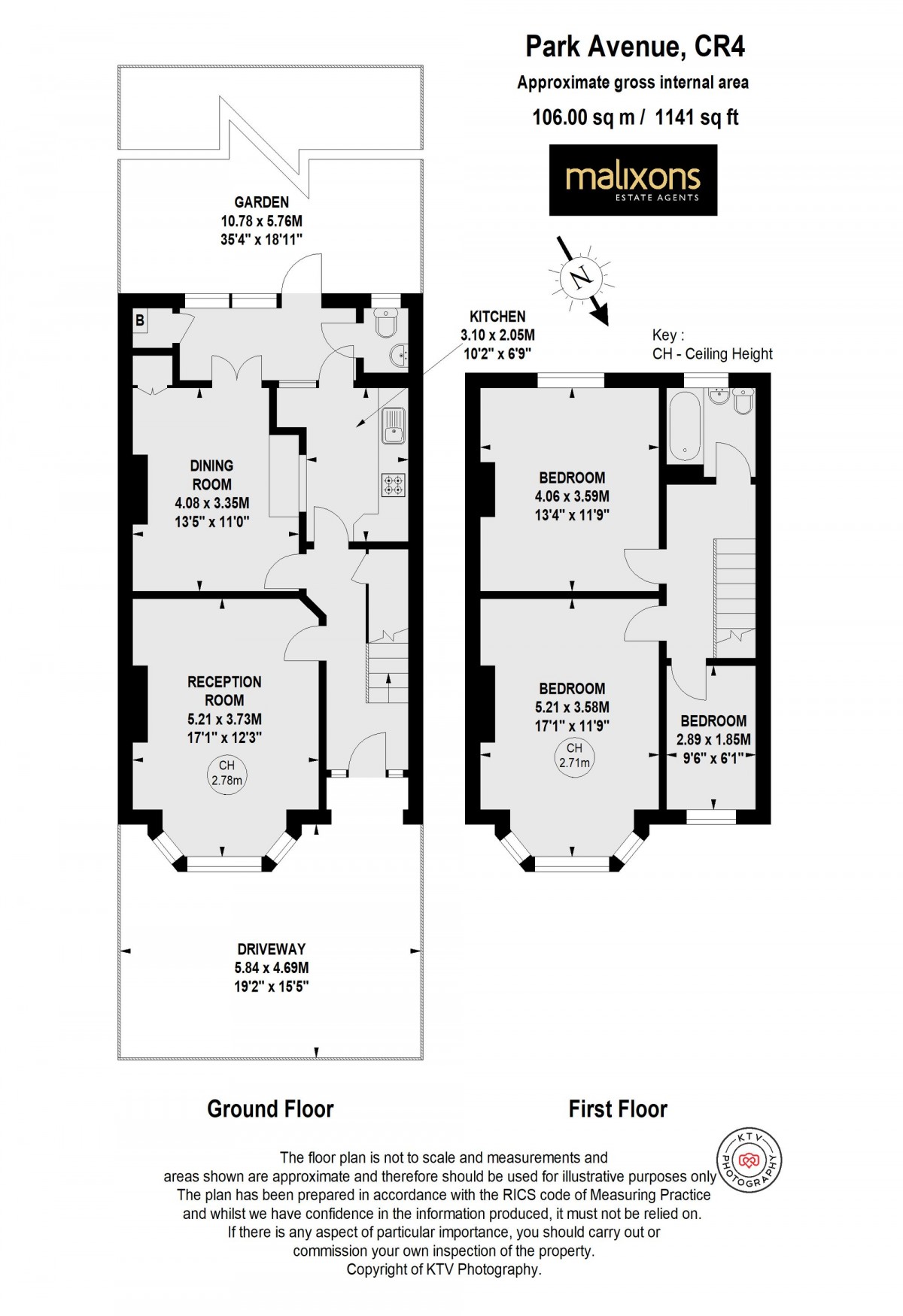 Floorplan for Park Avenue, Mitcham, CR4