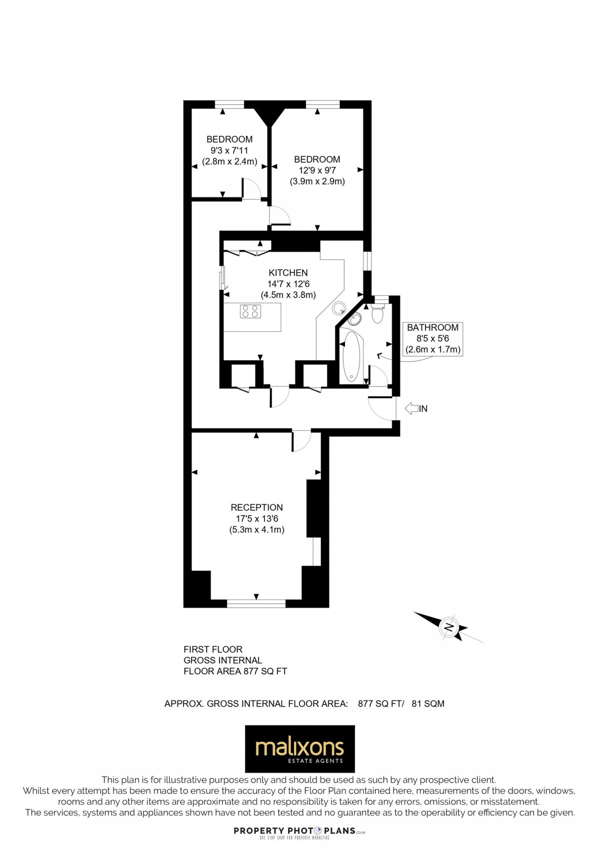 Floorplan for Marius Road, London, SW17