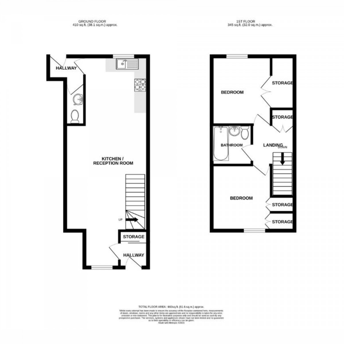 Floorplan for Ecclesbourne Road, Thornton Heath, CR7