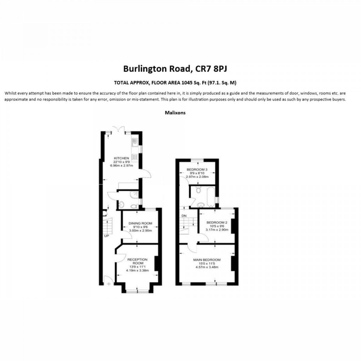 Floorplan for Burlington Road, Thornton Heath, CR7