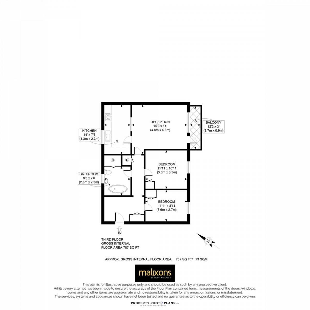Floorplan for Leigham Court Road, Belenoyd Court, SW16