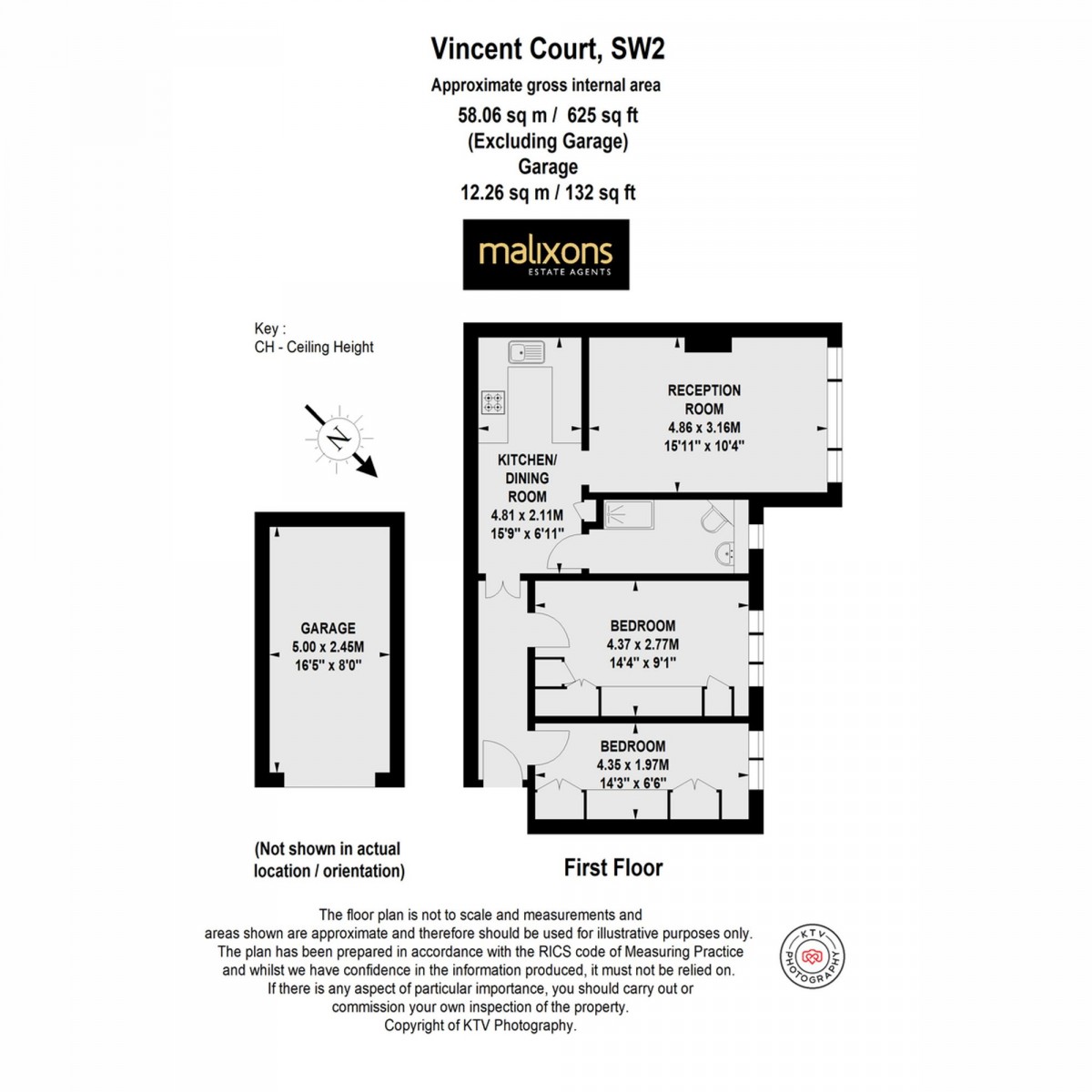 Floorplan for New Park Road, Vincent Court, SW2