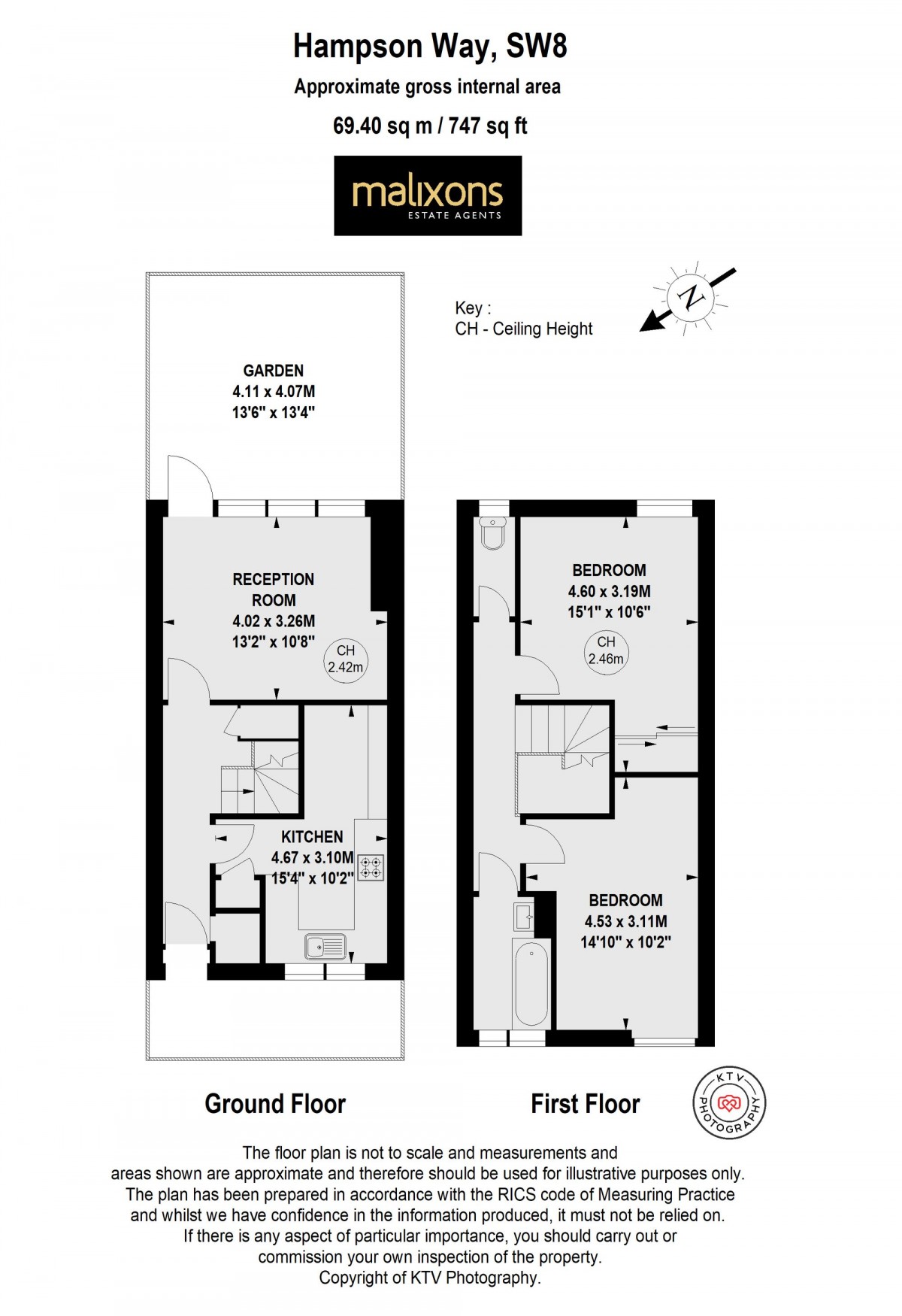 Floorplan for Hampson Way, London, SW8
