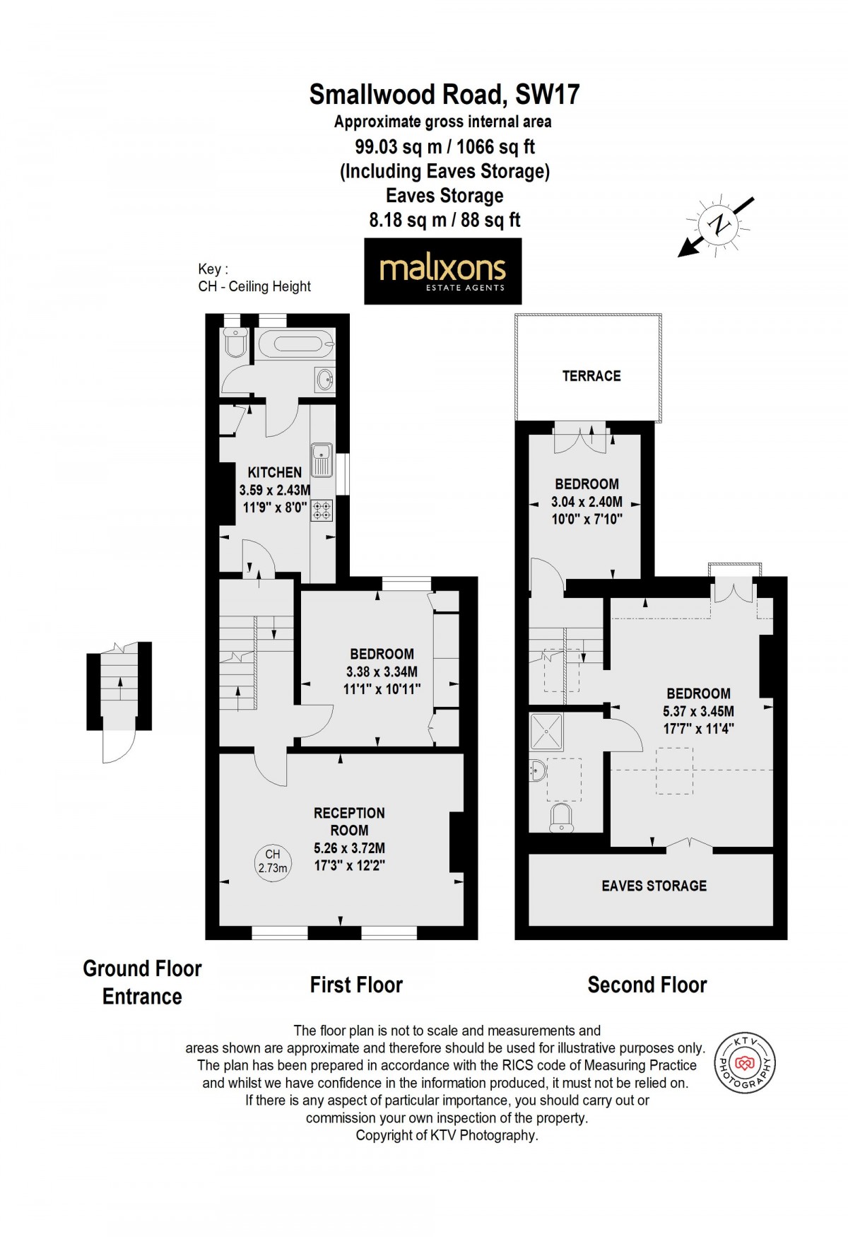 Floorplan for Smallwood Road, London, SW17