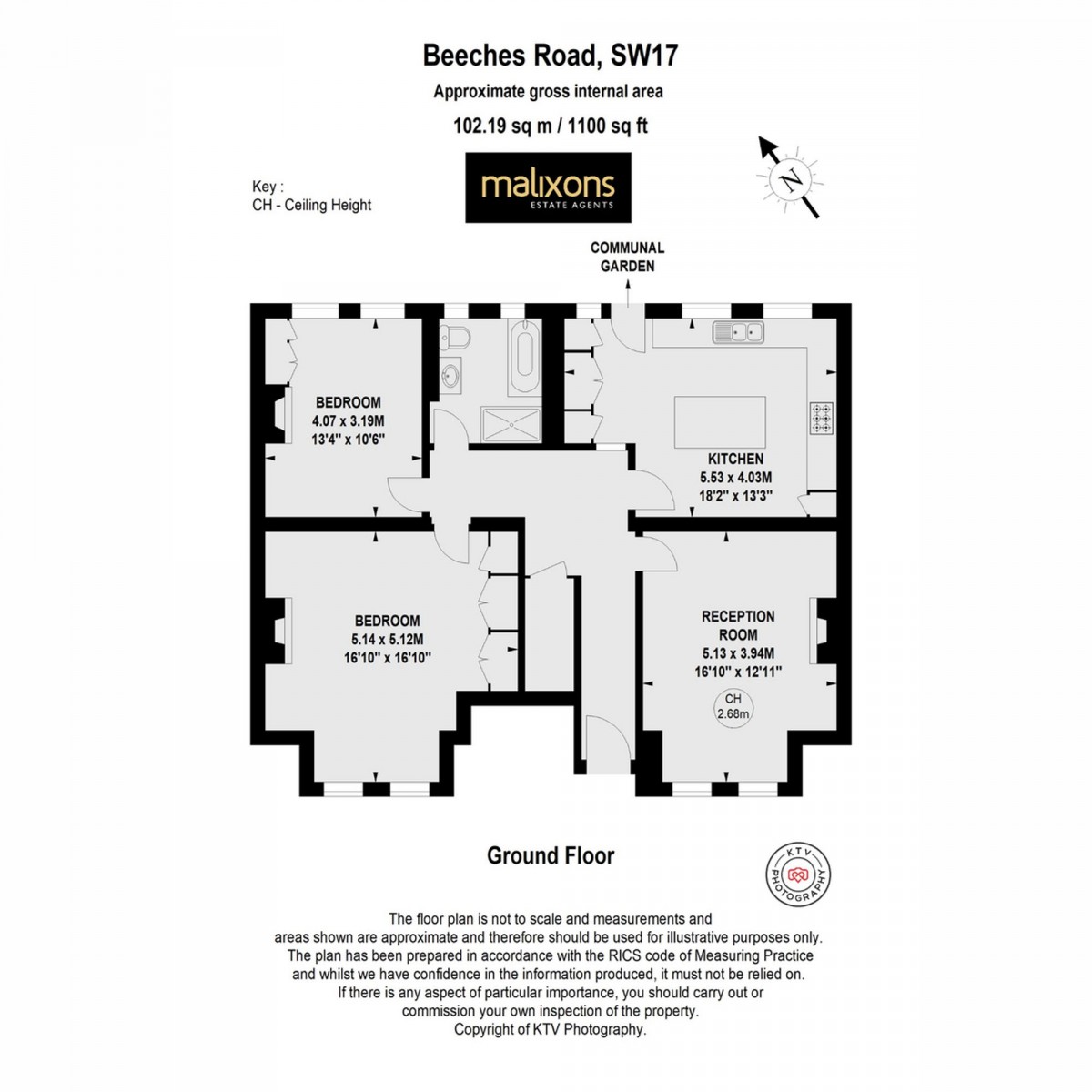 Floorplan for Beeches Road, London, SW17