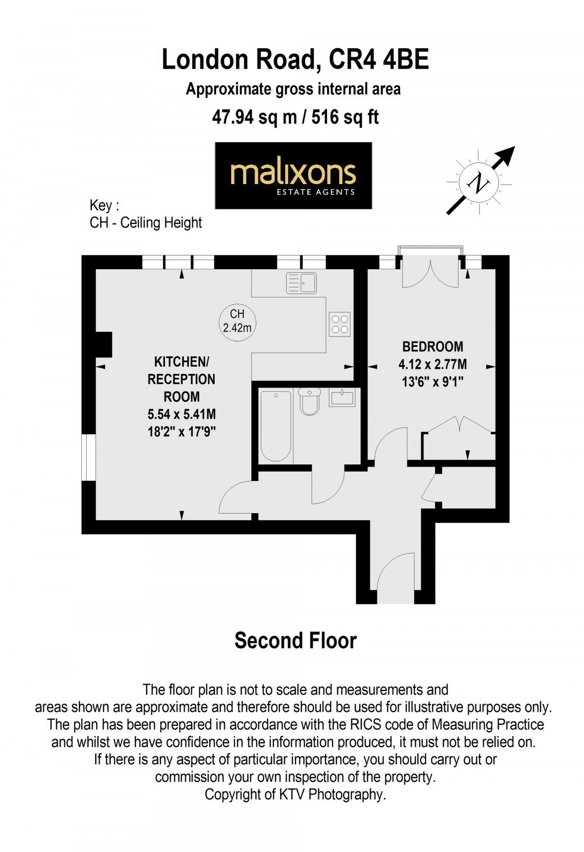 Floorplan for London Road, Mitcham, CR4
