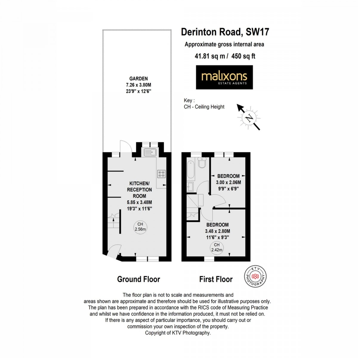 Floorplan for Derinton Road, London, SW17
