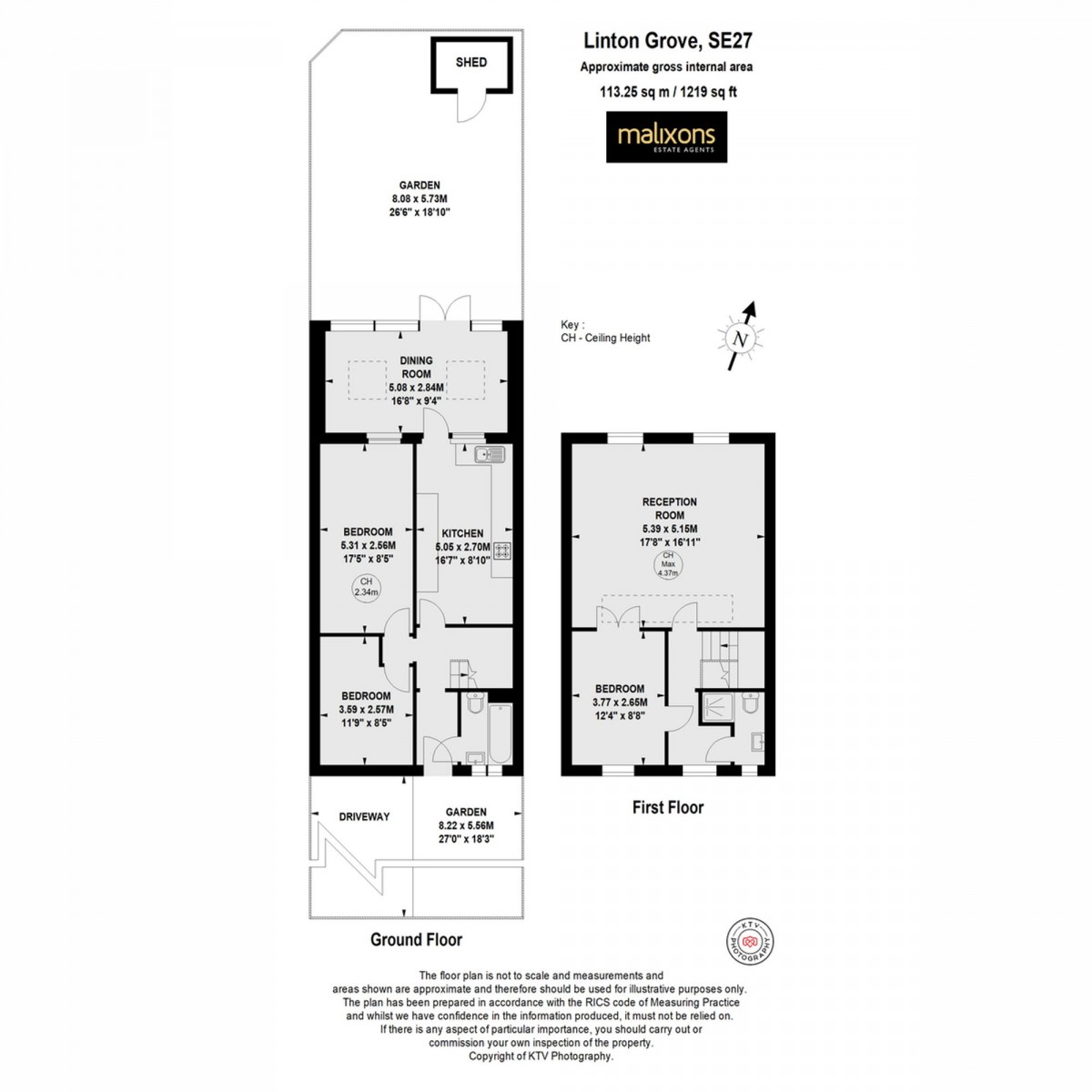Floorplan for Linton Grove, London, SE27