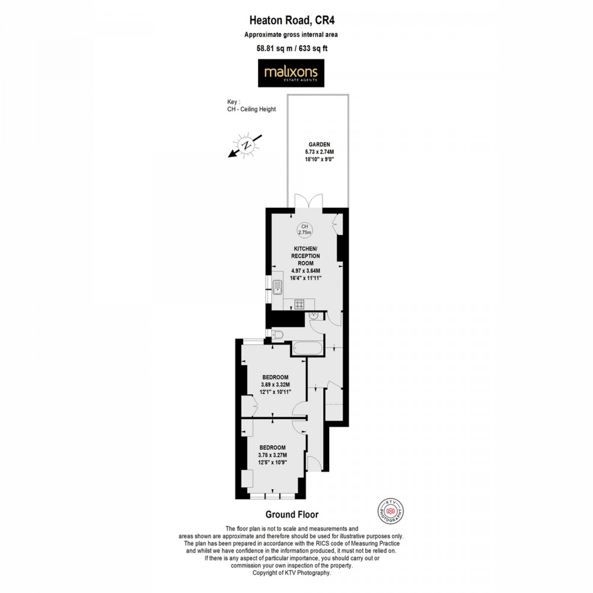 Floorplan for Heaton Road, Mitcham, CR4