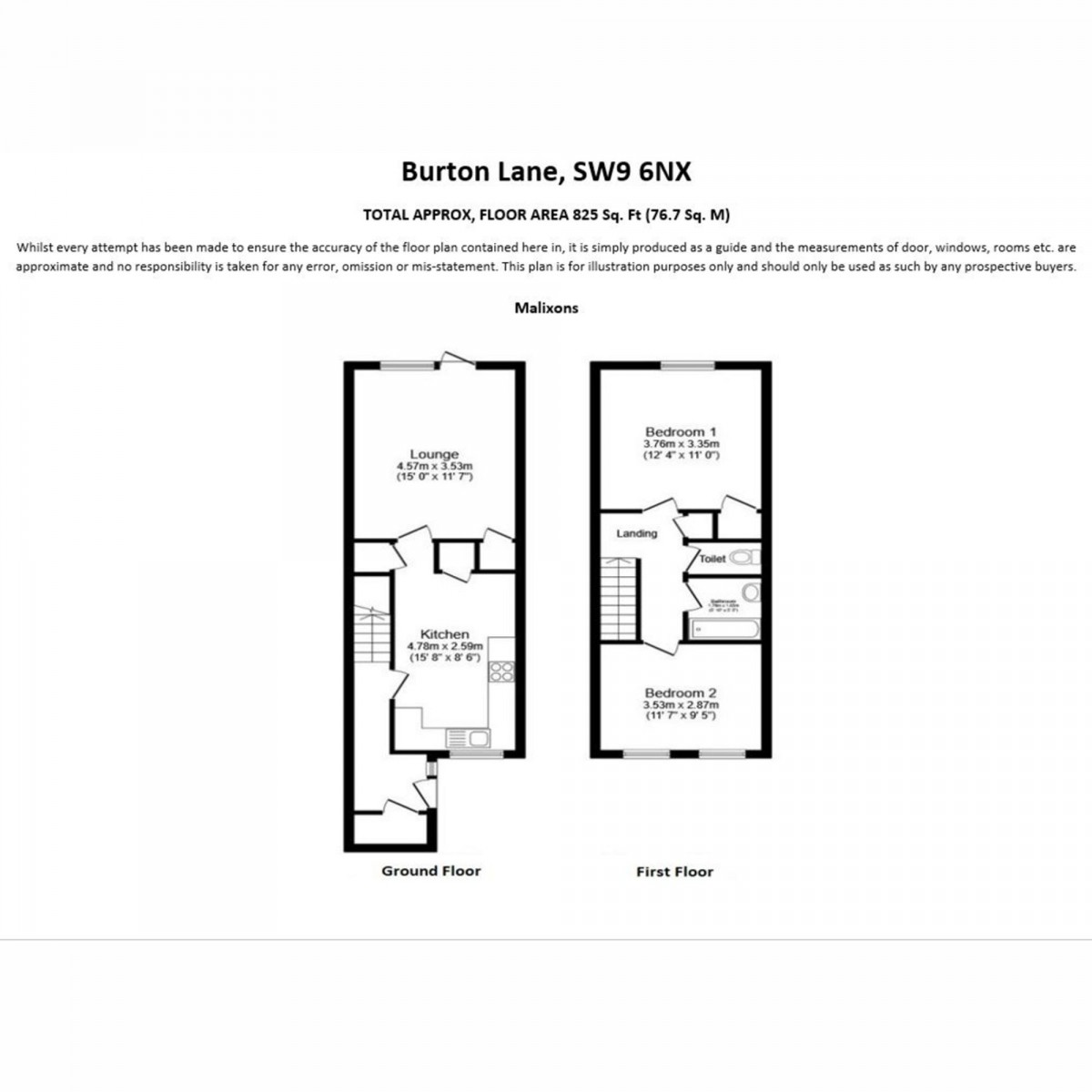 Floorplan for Myatts Fields South, London, SW9