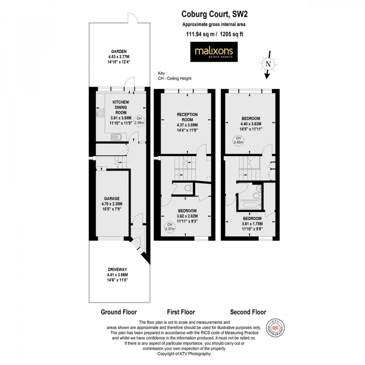 Floorplan for Coburg Crescent, London, SW2