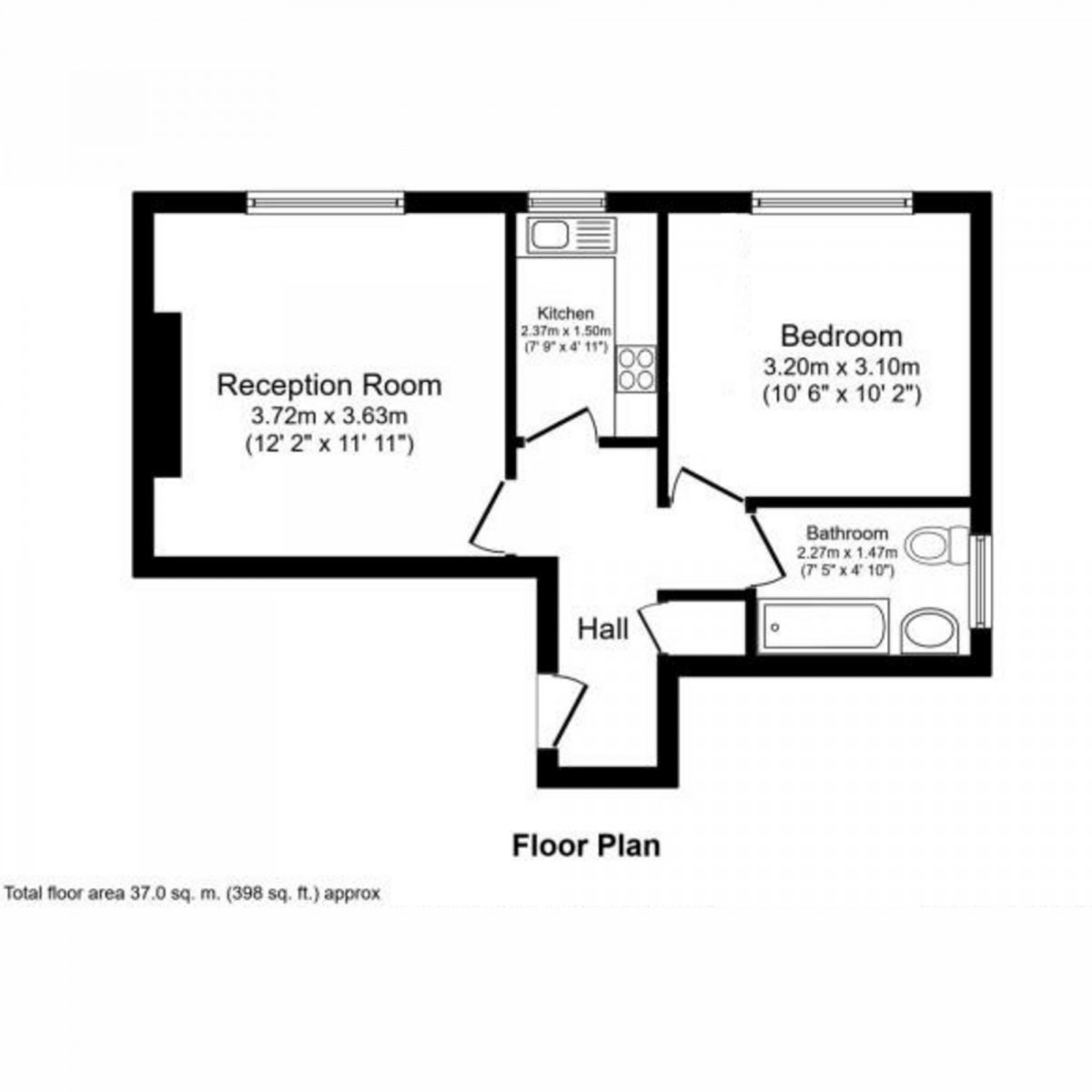 Floorplan for Upper Tooting Road, Holmbury Court Upper Tooting Road, SW17