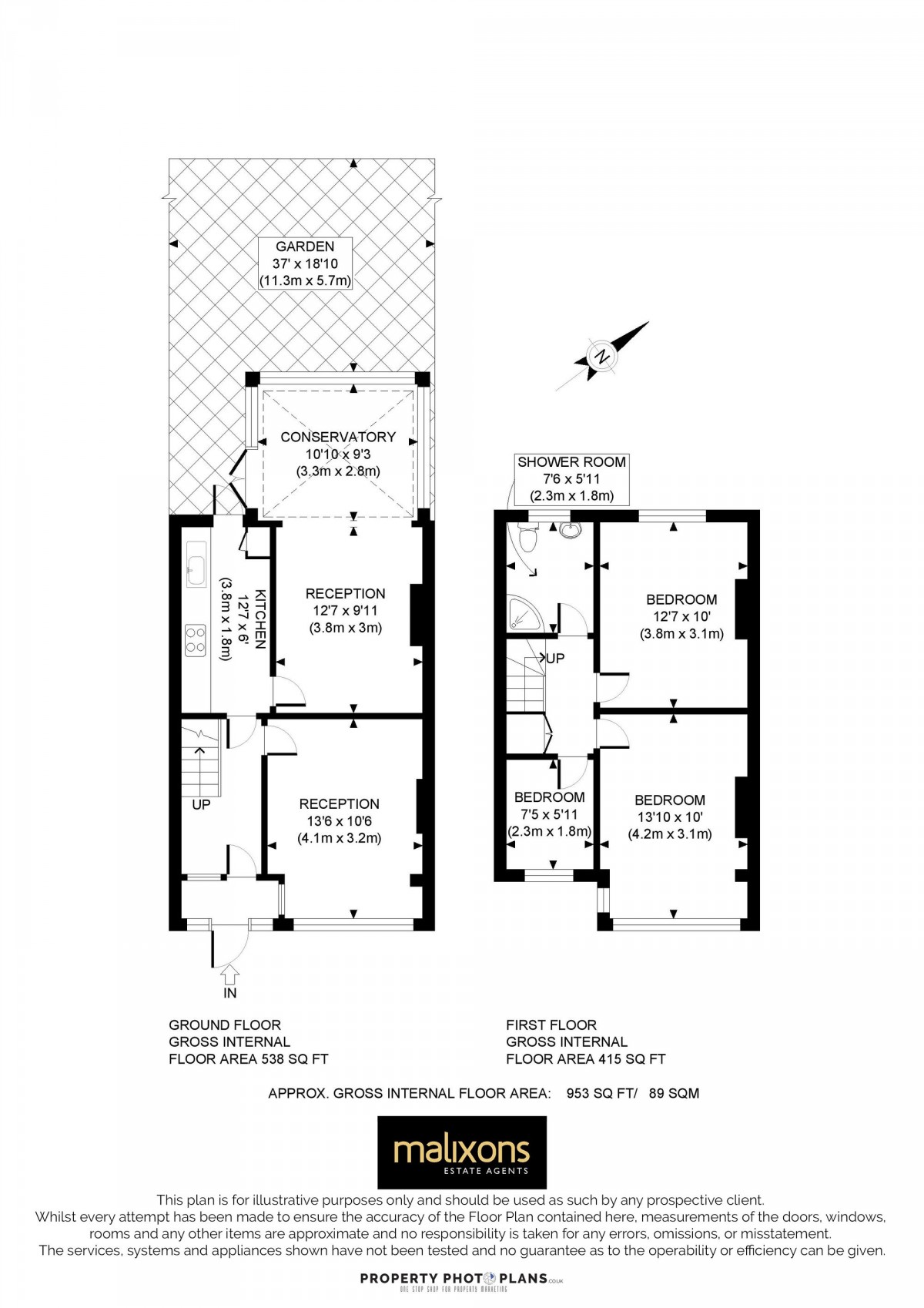 Floorplan for Grove Road, Mitcham, CR4