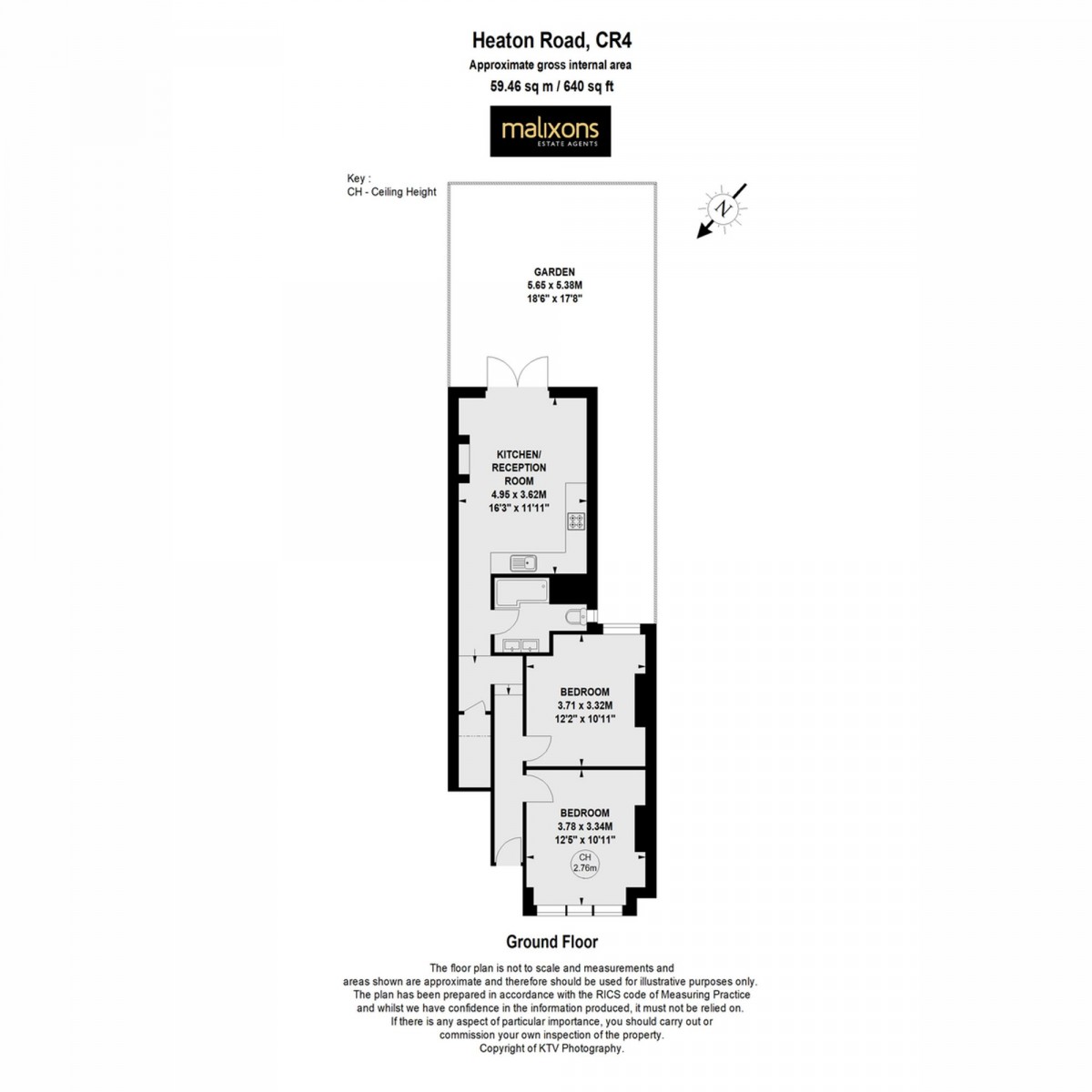 Floorplan for Heaton Road, Mitcham, CR4