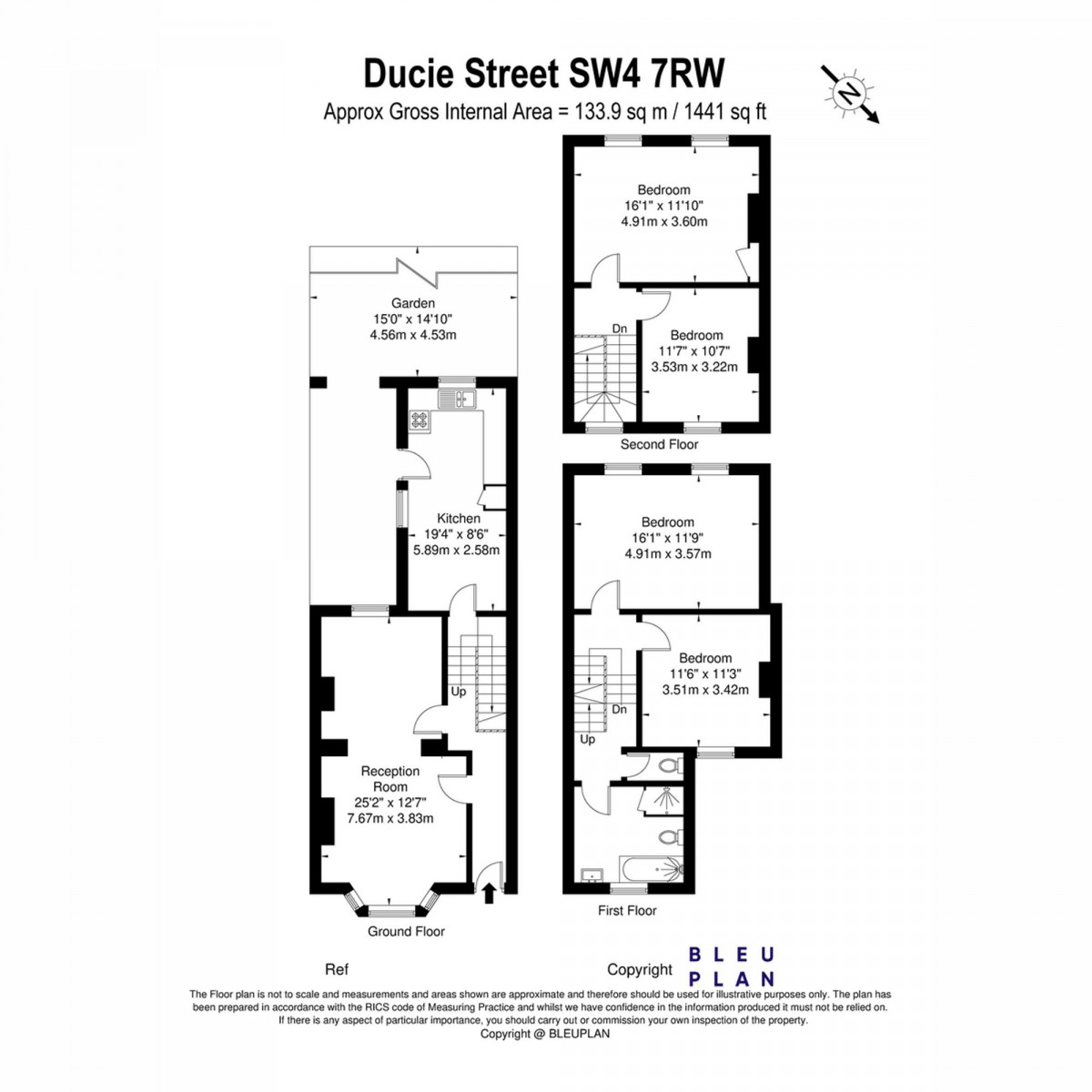 Floorplan for Ducie Street, London, SW4