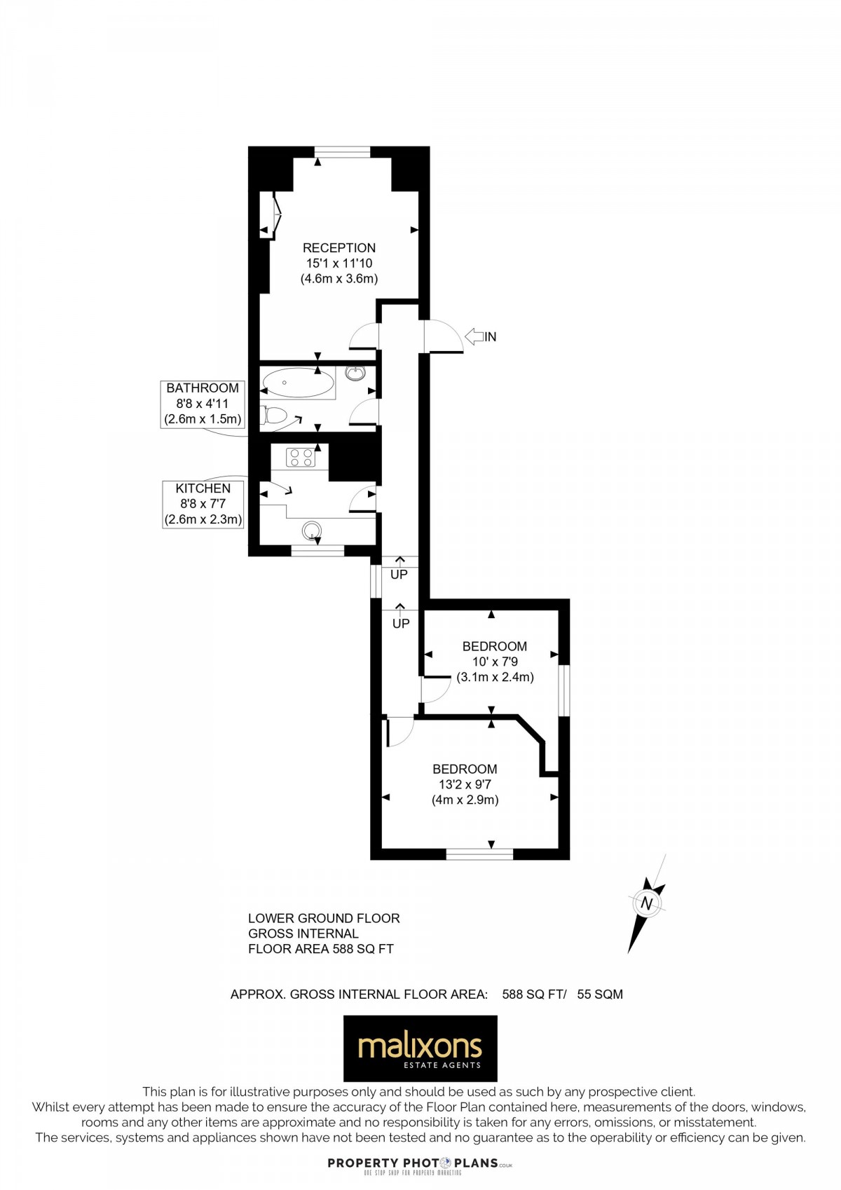Floorplan for Knollys Road, London, SW16
