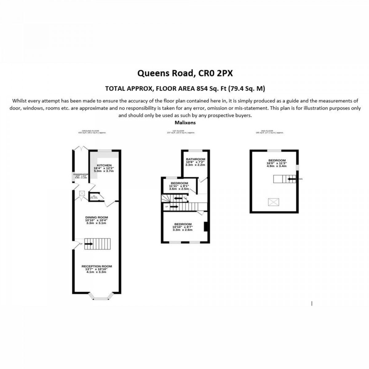 Floorplan for Queens Road, Croydon, CR0