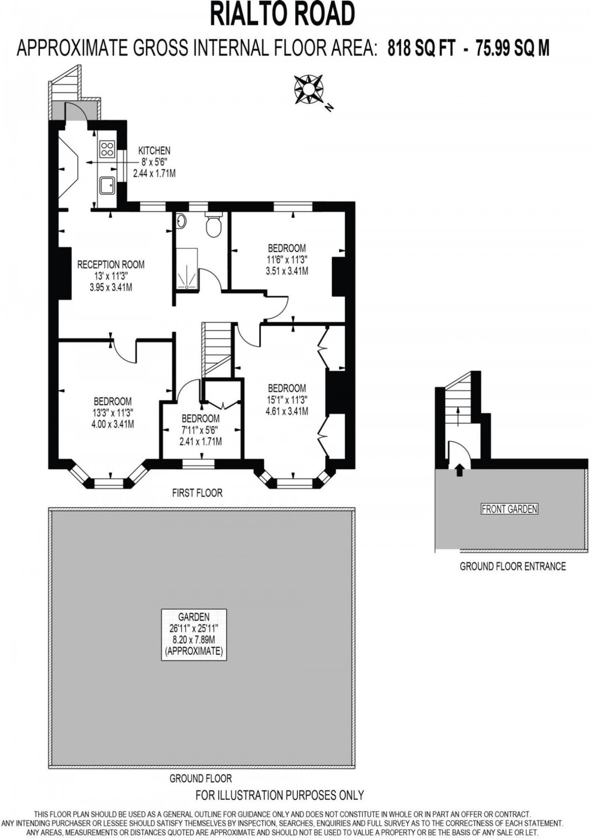 Floorplan for Rialto Road, Mitcham, CR4