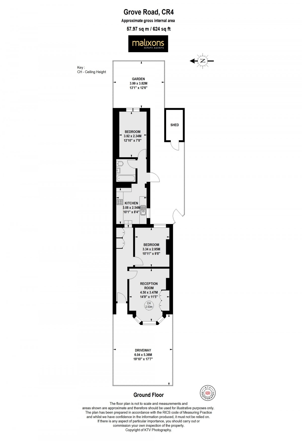 Floorplan for Grove Road, Mitcham, CR4
