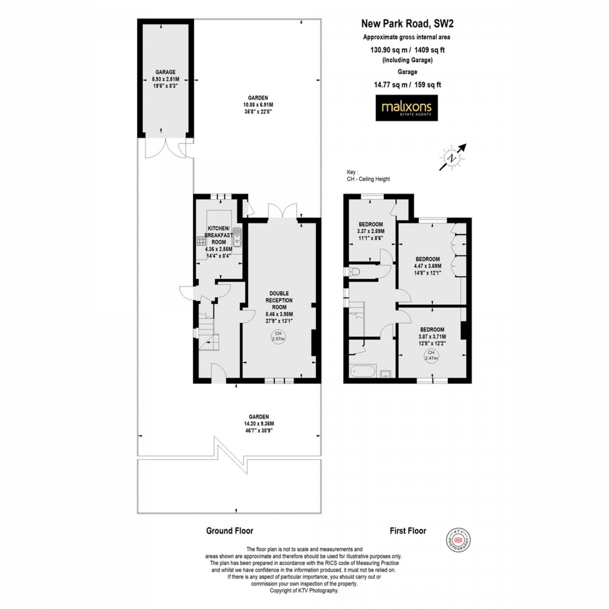 Floorplan for New Park Road, London, SW2