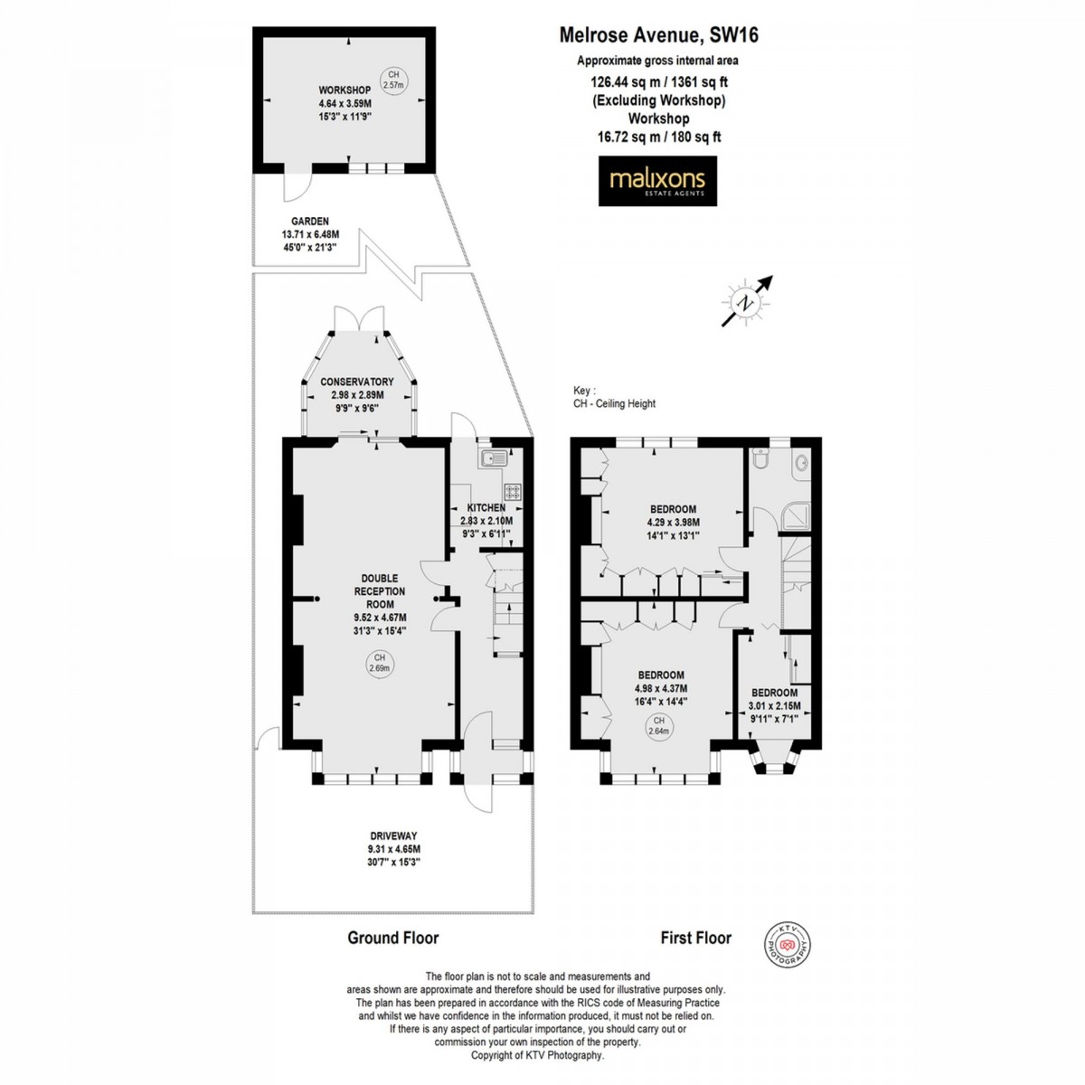Floorplan for Melrose Avenue, London, SW16