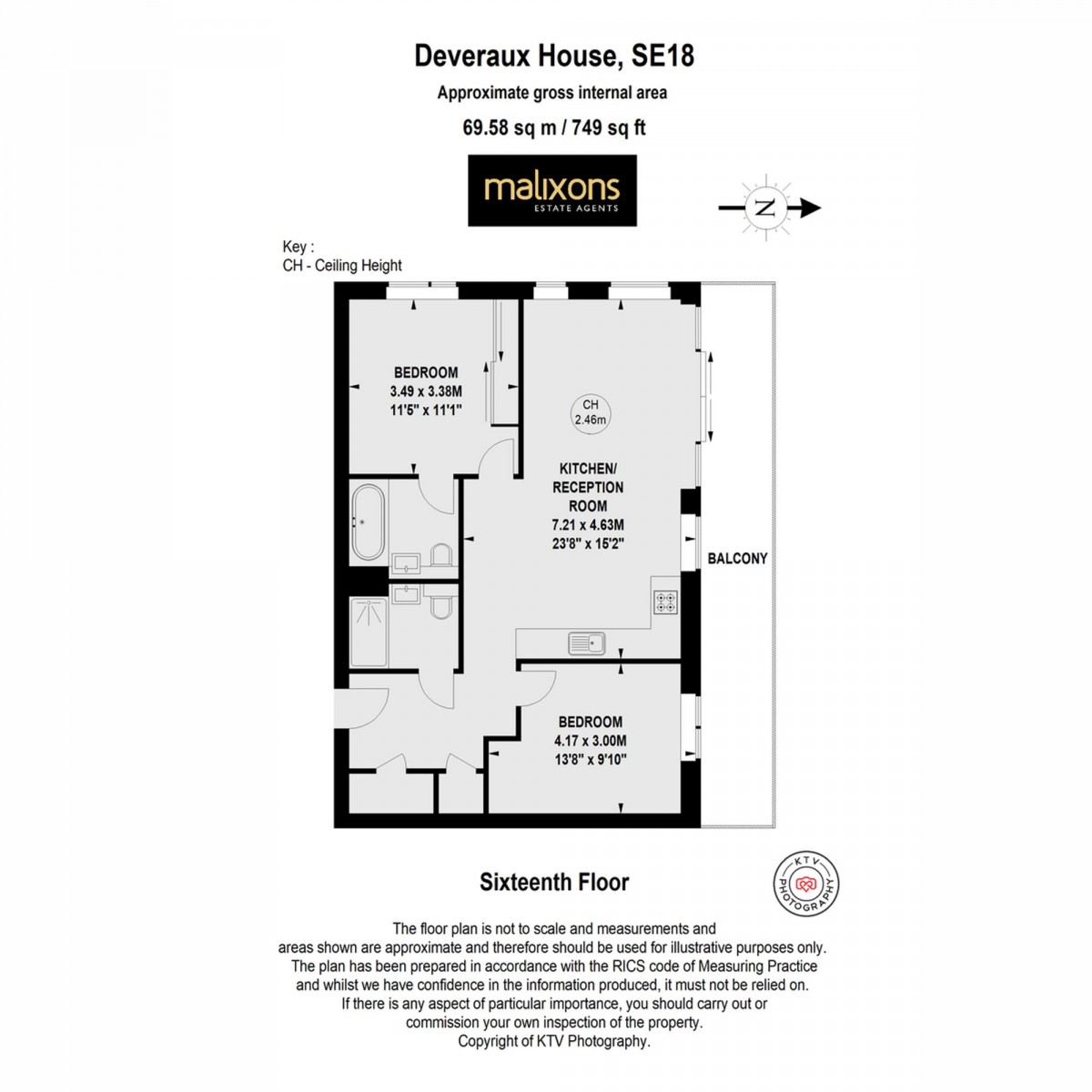 Floorplan for Duke Of Wellington Avenue, Deveraux House Duke Of Wellington Avenue, SE18