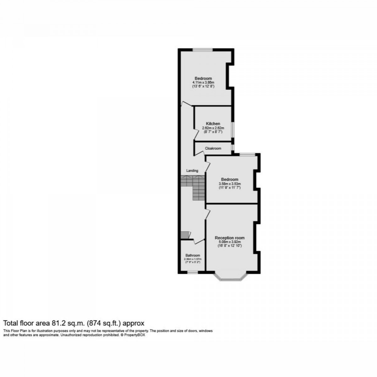 Floorplan for Wavertree Road, London, SW2