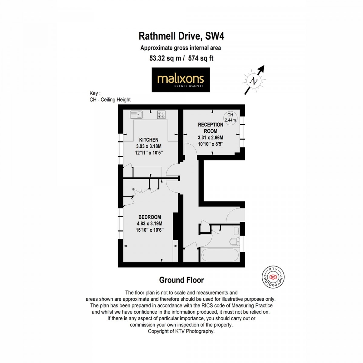 Floorplan for Rathmell Drive, London, SW4