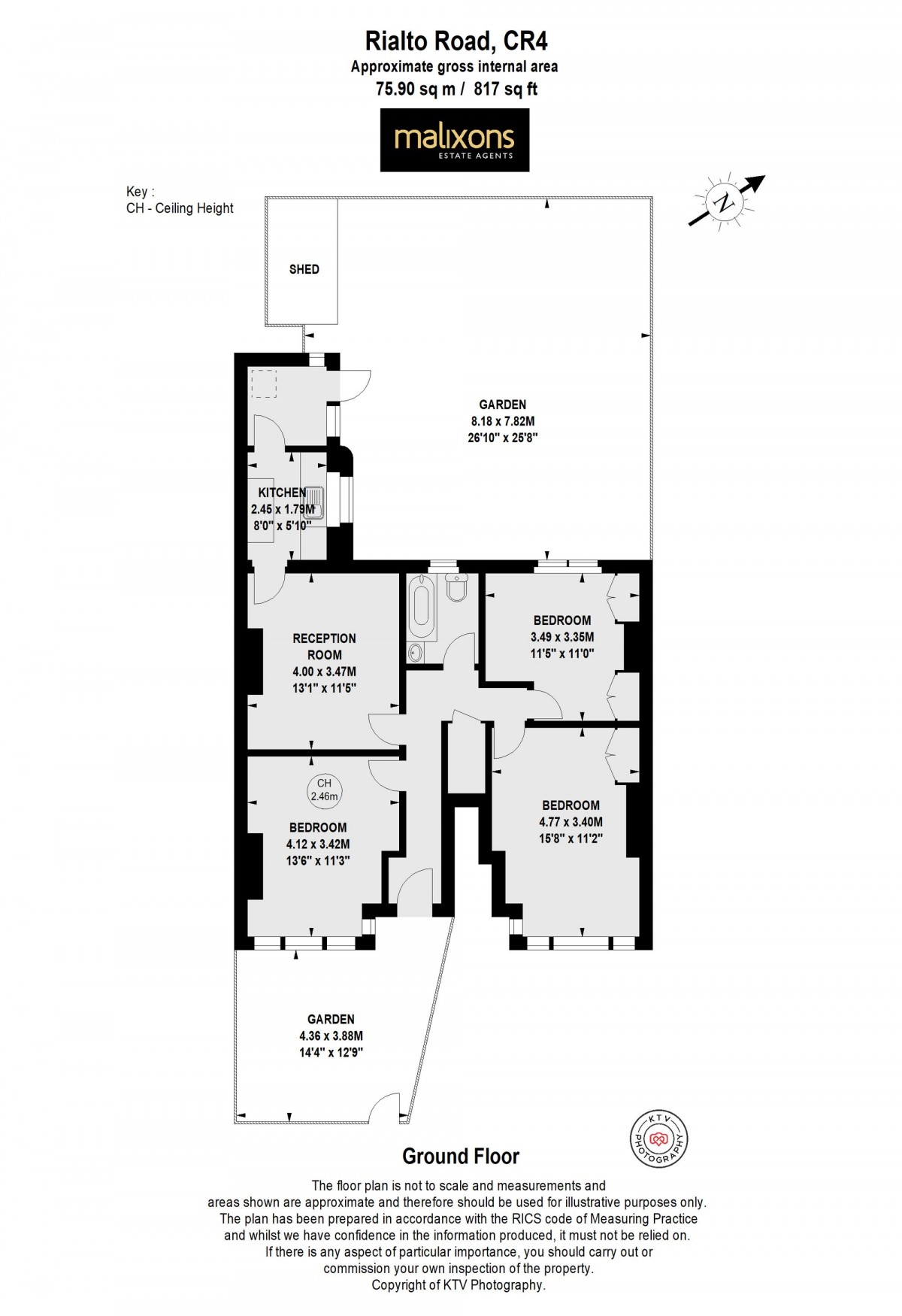 Floorplan for Rialto Road, Mitcham, CR4