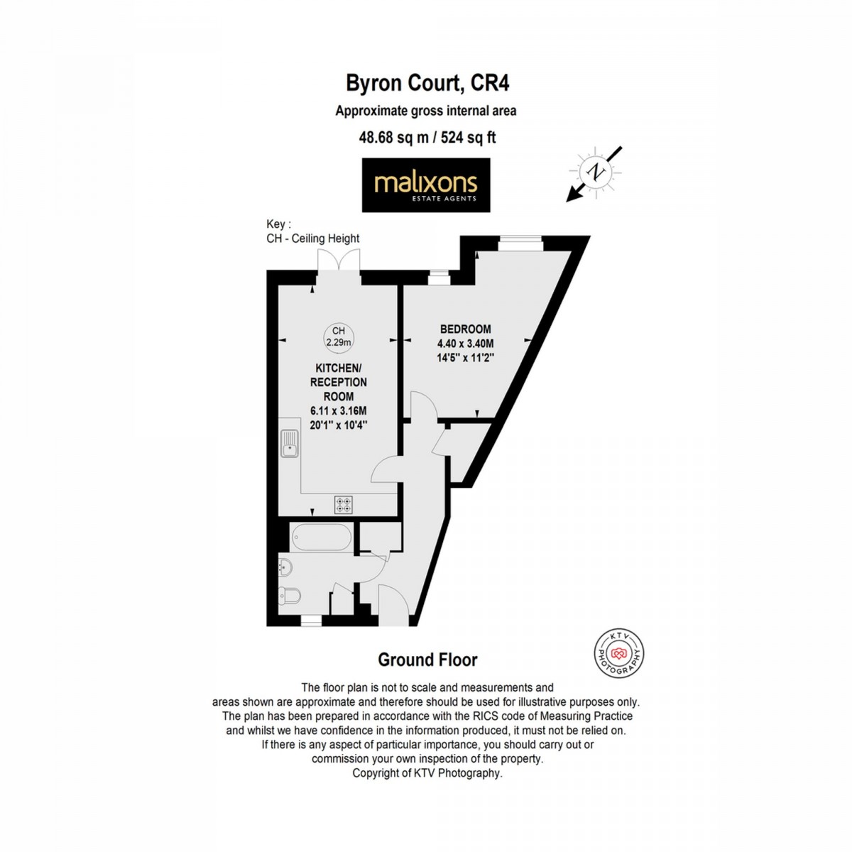 Floorplan for Furlong Avenue, Byron Court, CR4