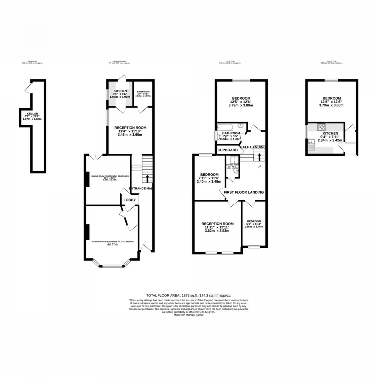 Floorplan for Mervan Road, London, SW2