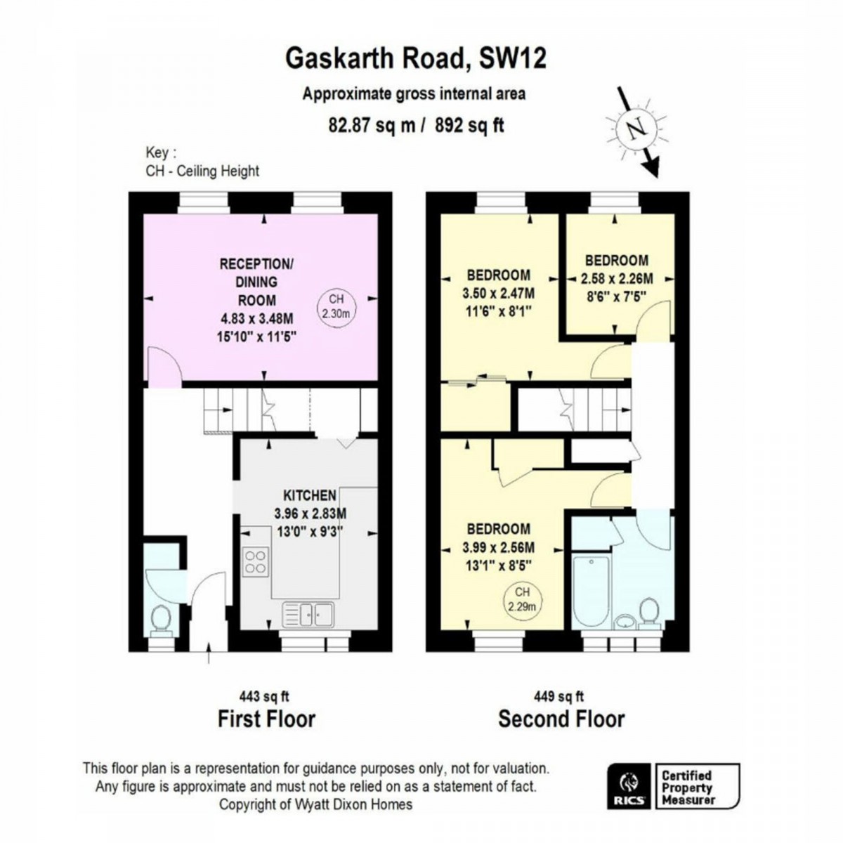 Floorplan for Gaskarth Road, London, SW12